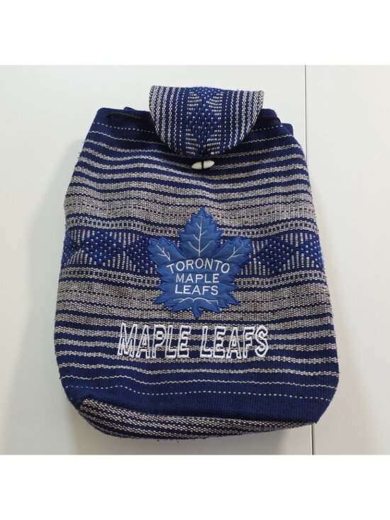 Vintage Toronto Maple Leafs Woven Baja Backpack Rucksack Drawstring Toggle Close main image 14